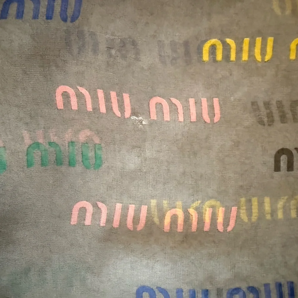 MIU MIU Multicolor Graphic Scarf